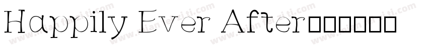 Happily Ever After字体转换